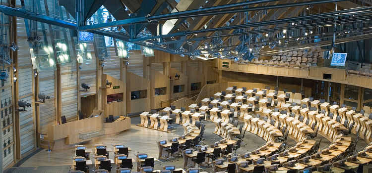 Scottish Parliament debating chamber